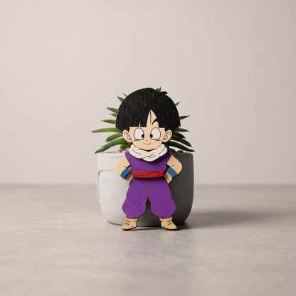 Pack de 4 Imanes 3D Goku Niño y Esfera del Dragón en Madera MDF