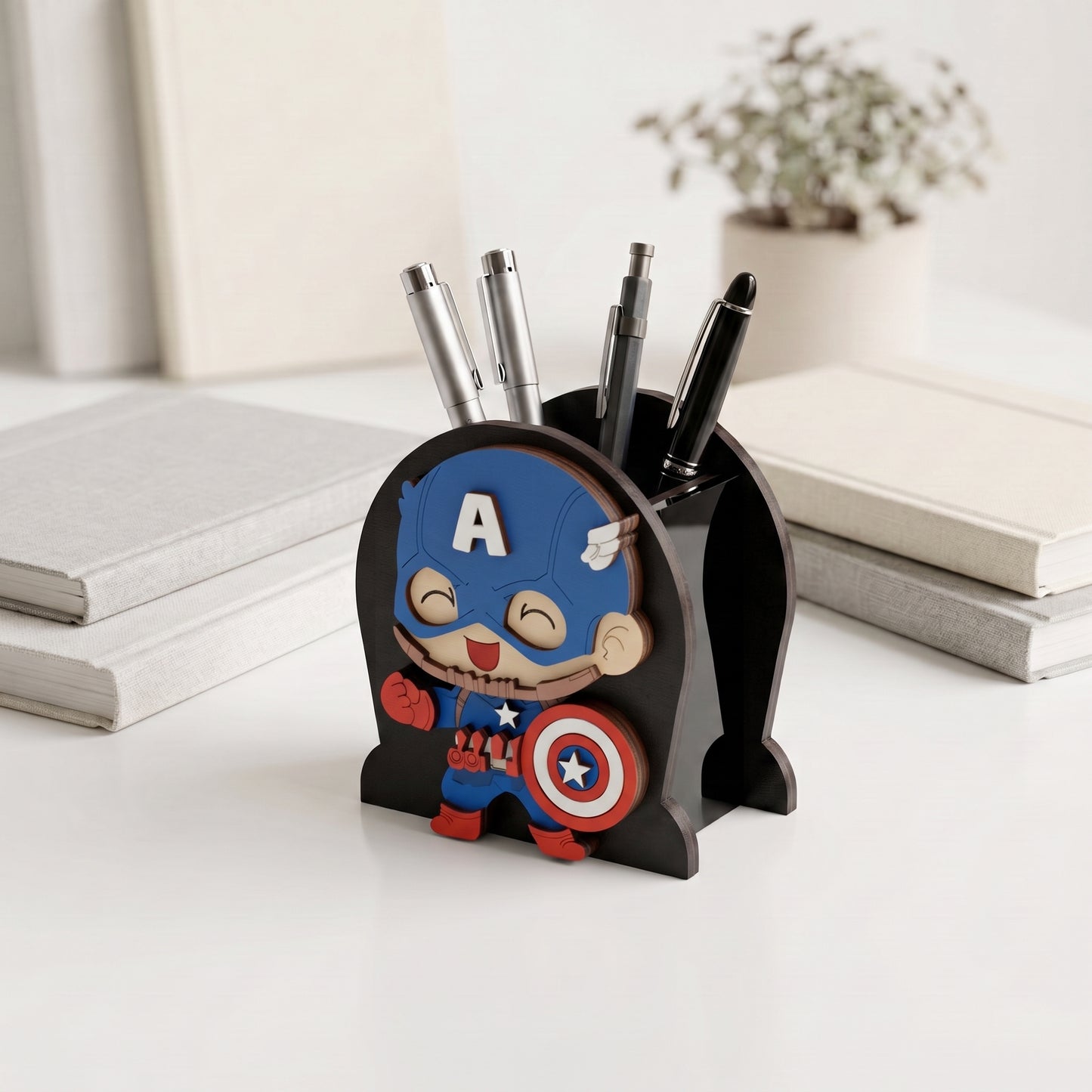 Porta lapicero 3D Capitan America