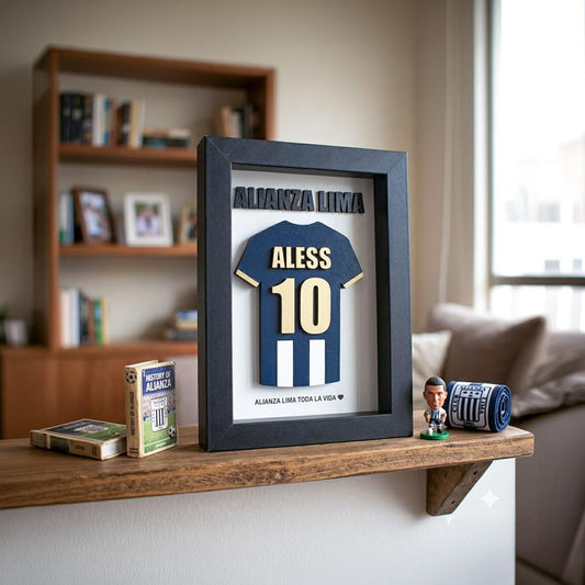 Cuadro personalizado camiseta Alianza 12x17cm sin vidrio