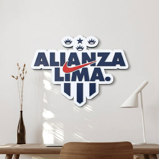 Cuadro Alianza Lima en MDF - Decoración para Hinchas 50x35cm