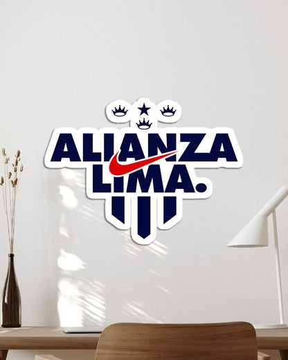 Cuadro Alianza Lima en MDF - Decoración para Hinchas 50x35cm