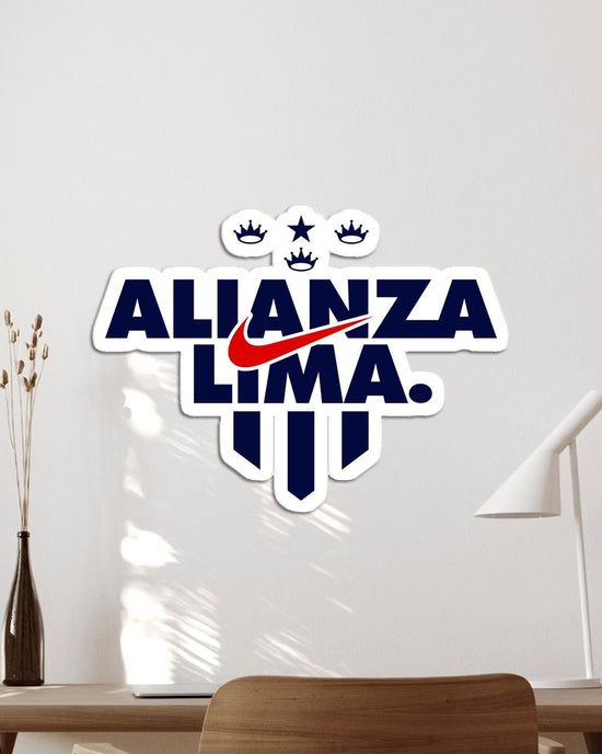 Cuadro Alianza Lima en MDF - Decoración para Hinchas 50x35cm