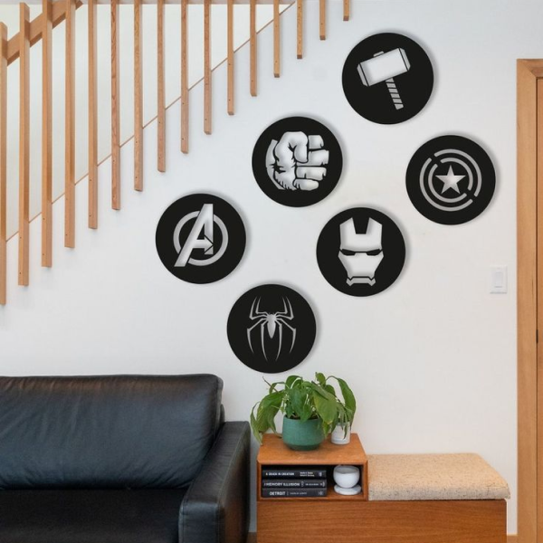 Set 6 decoraciones avengers