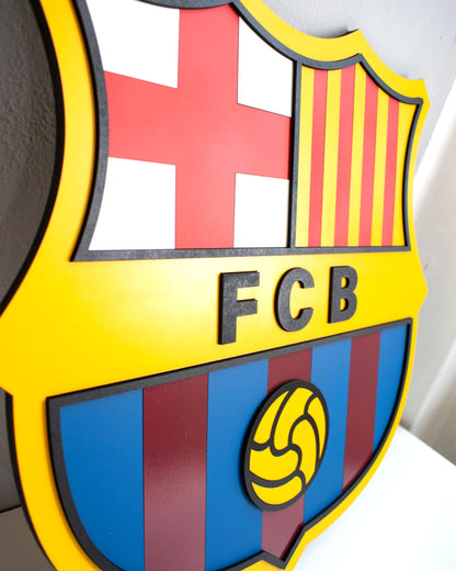 Cuadro Escudo Barcelona en MDF – Decoración 3D para Fanáticos