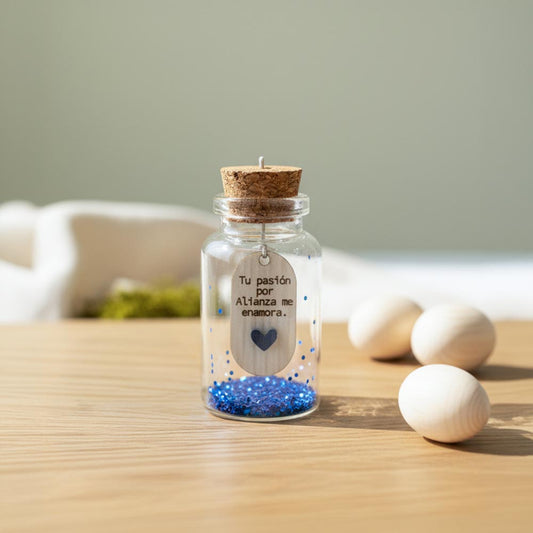 Botellita para Hinchas de Alianza Lima "Tu pasión por Alianza me enamora"