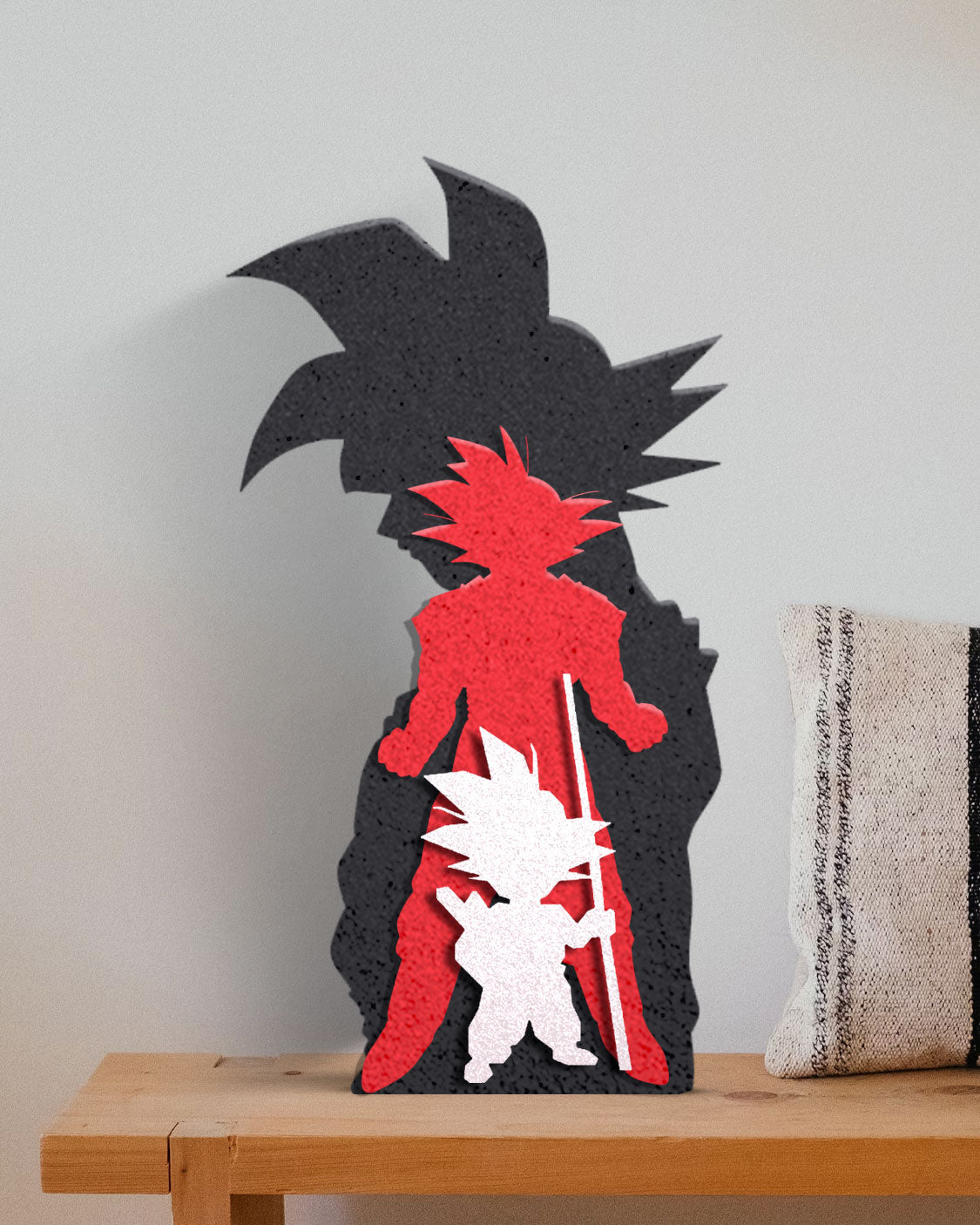 Cuadro Personalizado en MDF de Dragon Ball con Goku y su evolución en edades