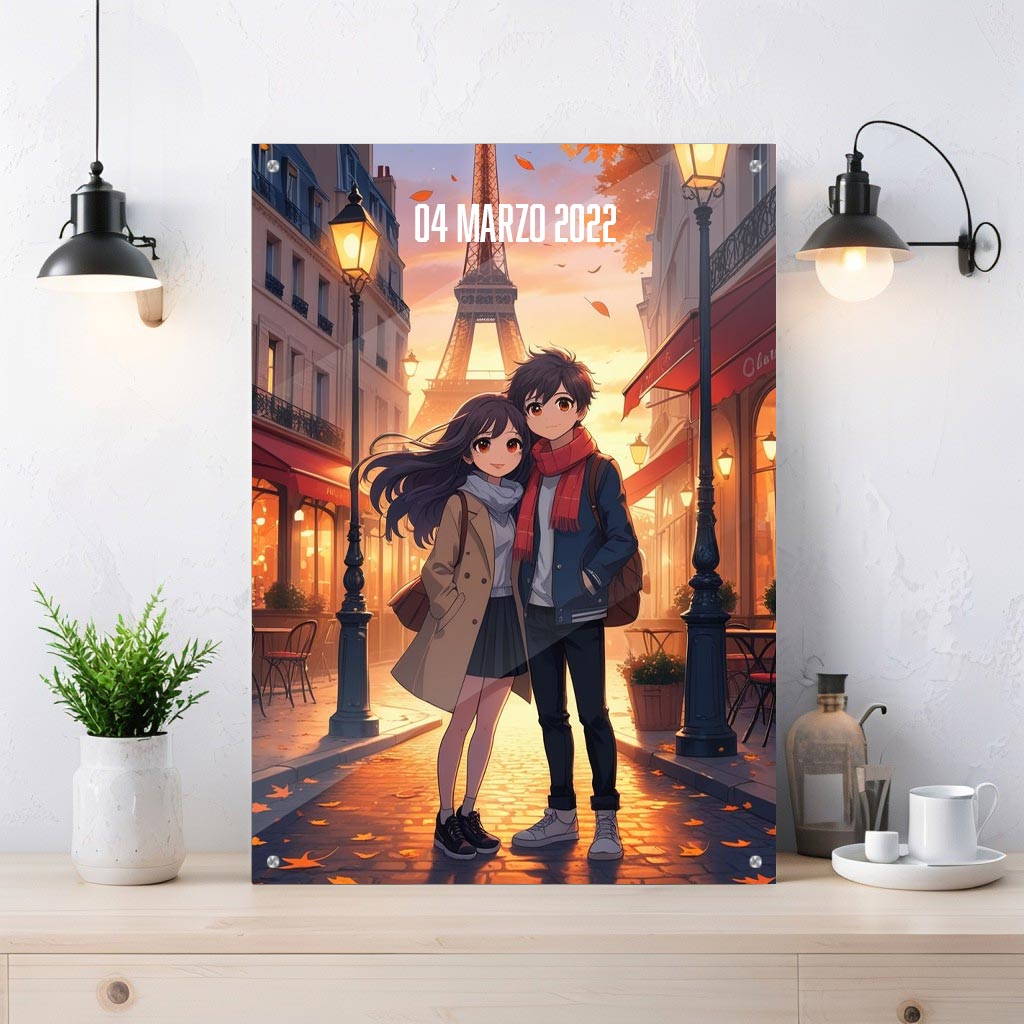 Cuadro personalizado estilo anime con tu foto | Acrílico A4