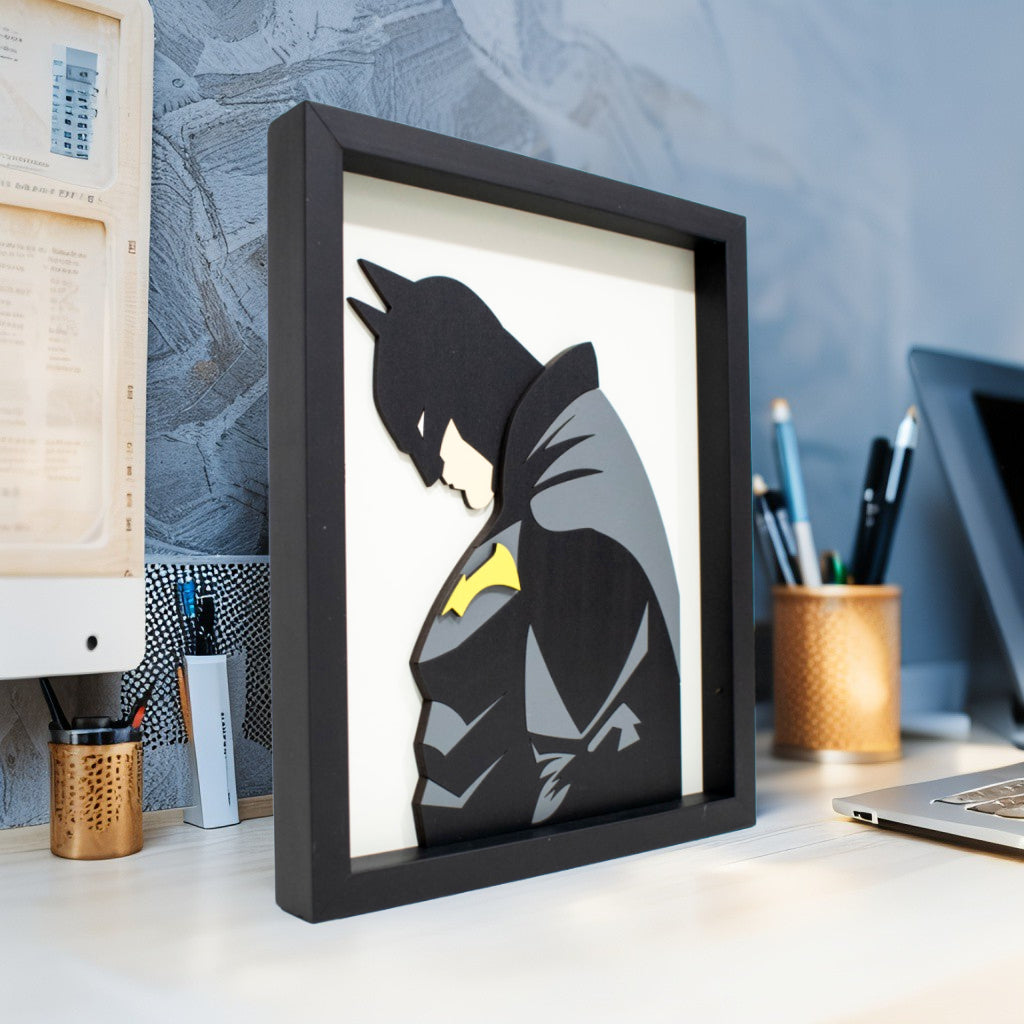 Cuadro Batman Caballero de la Noche relieve 3D 20x25cm