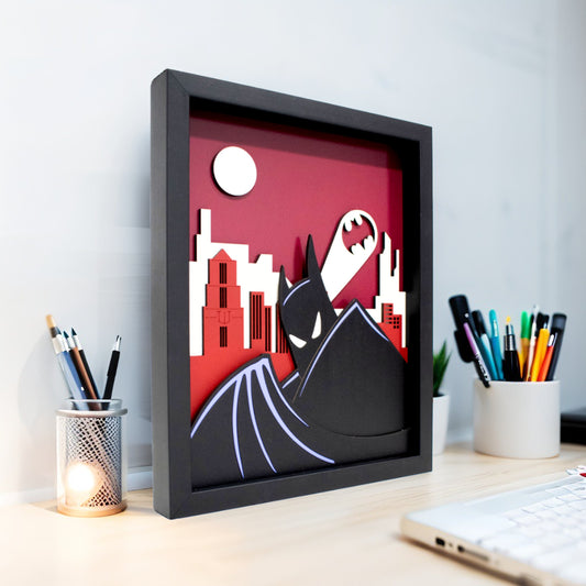 Cuadro batman leyenda con capa 20x25cm