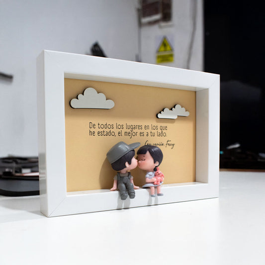 Cuadro Personalizado 10x15cm con Figuras para Parejas | Regalo Único