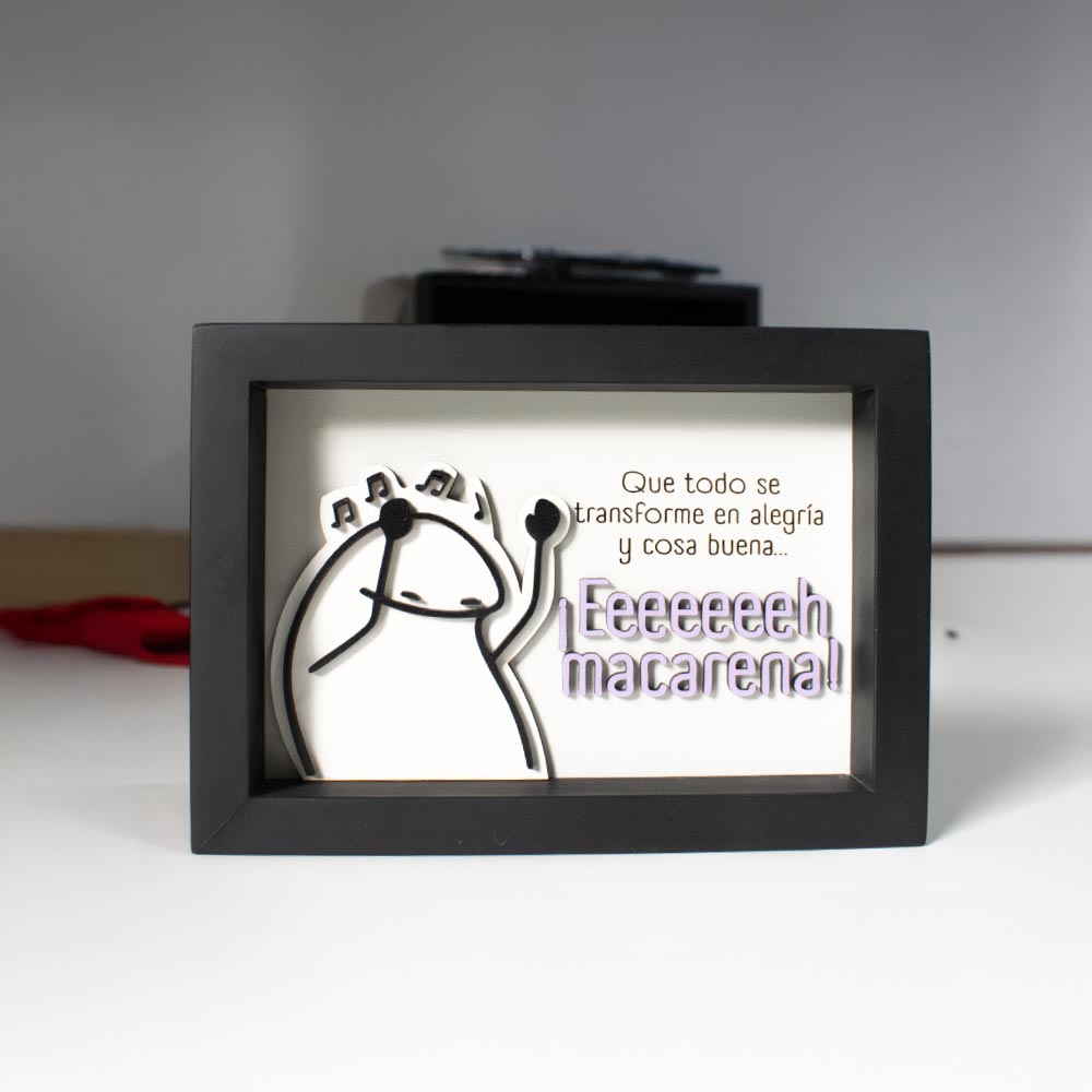 Cuadro decorativo con frase en madera MDF