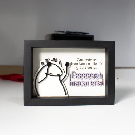 Cuadro decorativo con frase en madera MDF