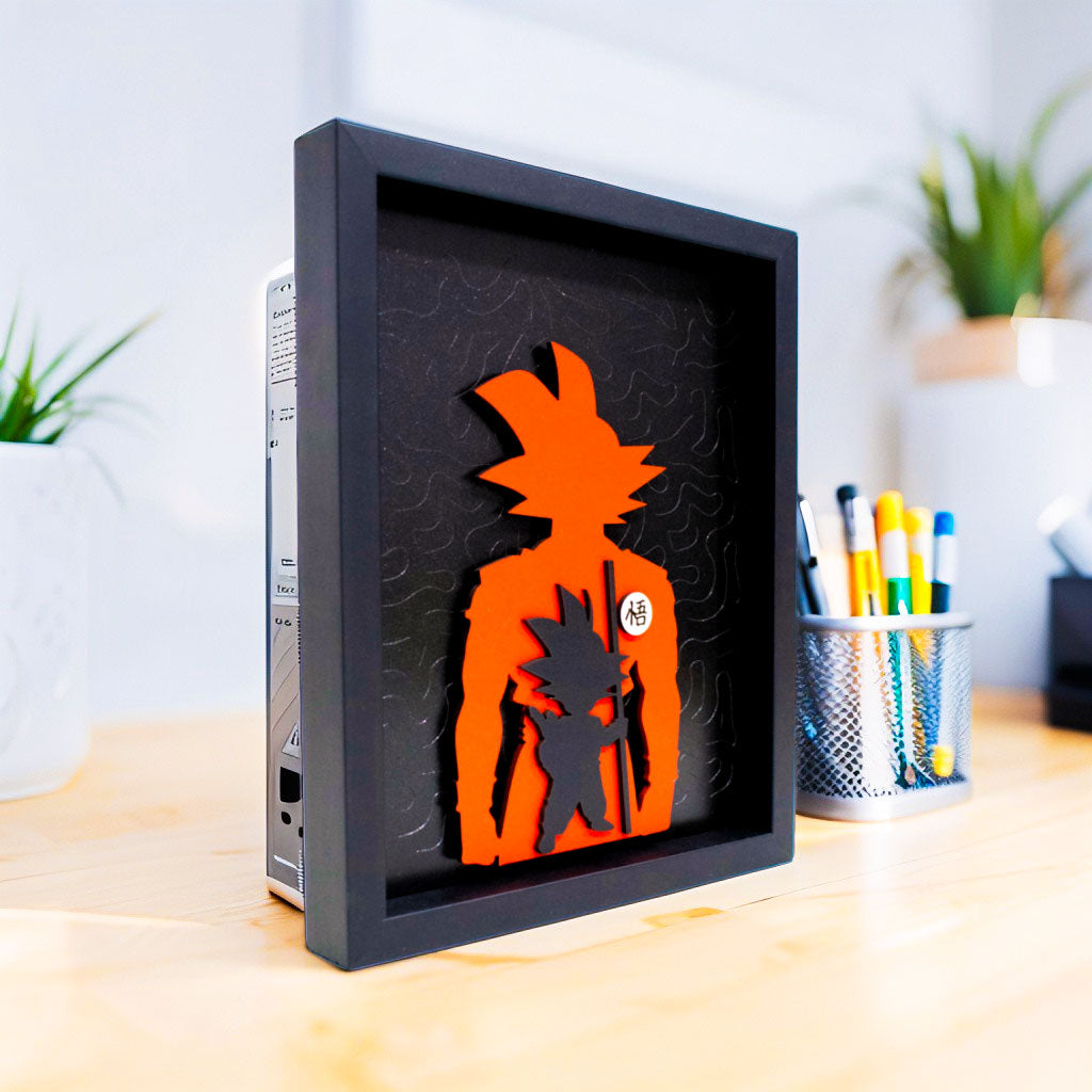 Cuadro 3D "Guerrero Z" - Personalizado con tu Nombre 20x25cm