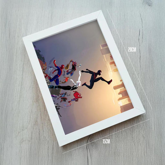 Cuadro Arácnido en el Spiderverso 15x20cm blanco