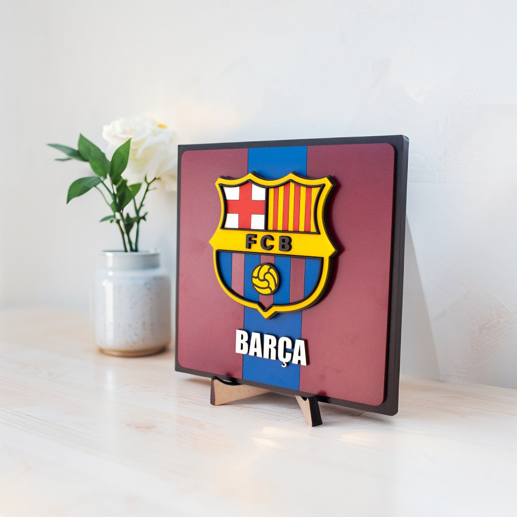 Cuadro para escritorio en madera MDF de Barcelona para Fans