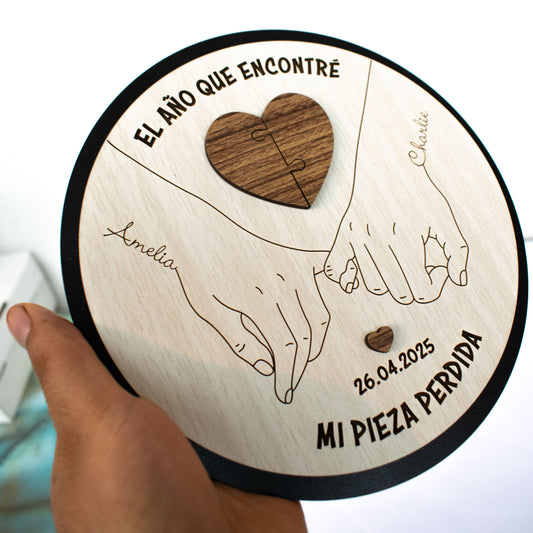 Cuadro para pareja personalizado en madera MDF