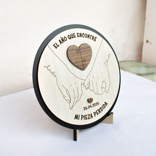 Cuadro para pareja personalizado en madera MDF