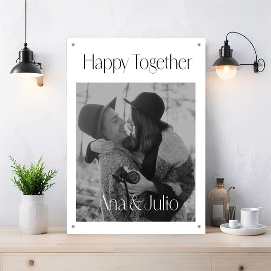 Cuadro personalizado para regalar pareja | Acrílico tamaño A4