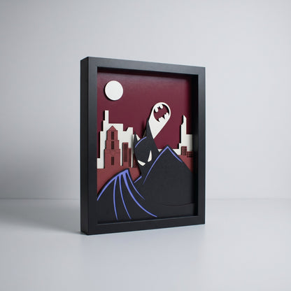 Cuadro 3D Batman Caballero de la Noche + Imán de Regalo (20x25cm)