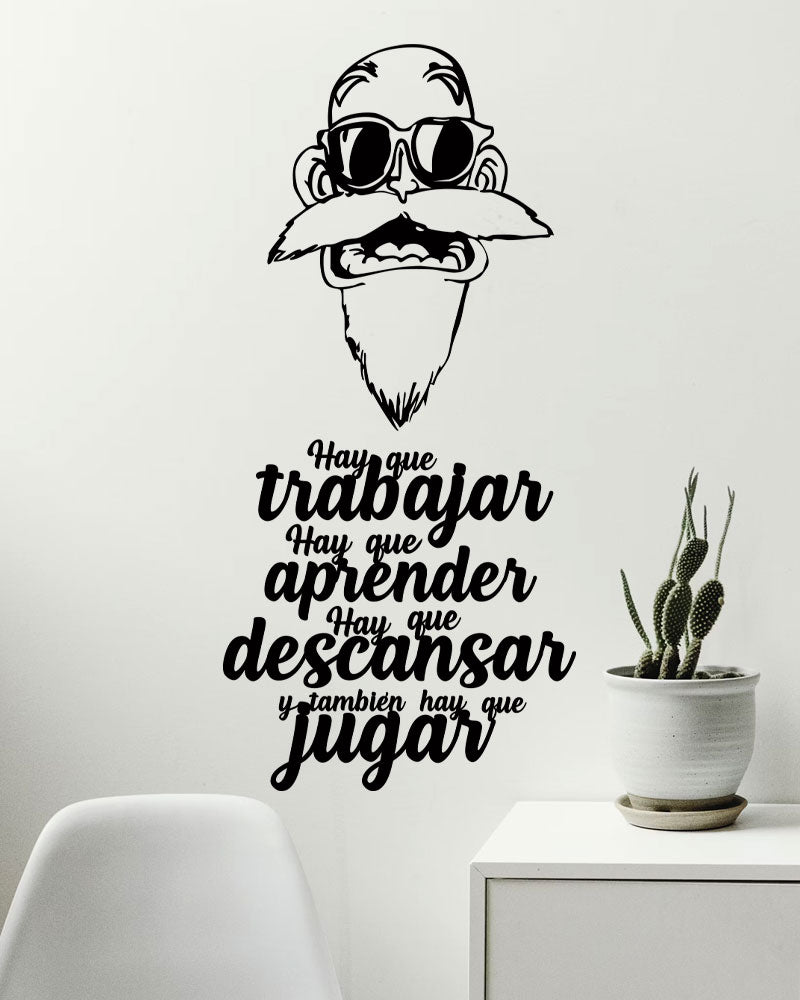 cuadro mdf roshi y frase