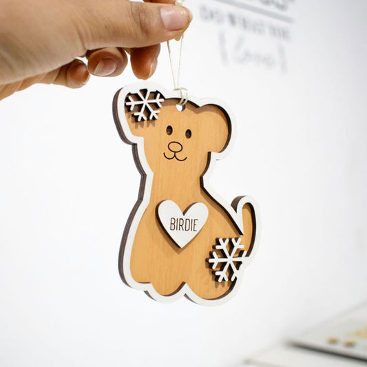 Adorno navideño para mascota con nombre personalizado