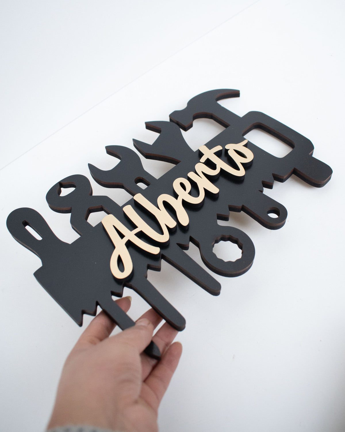 Cuadro personalizado para Papá con nombre temática herramienta 30x20cm