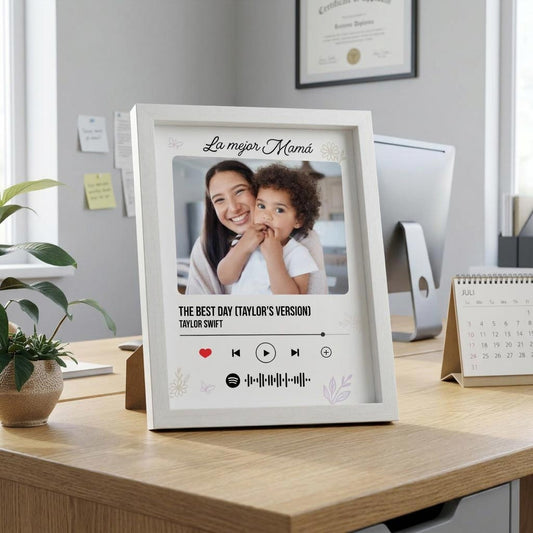Cuadro Musical Mamá: Foto y Canción Dedicada