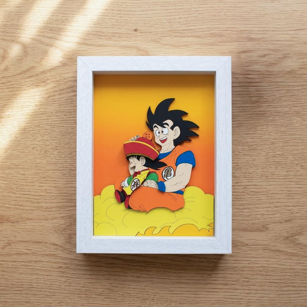 Cuadro para regalo Goku y Gohan 15x20cm