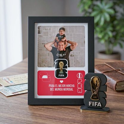 Cuadro personalizado hincha mundial + logo