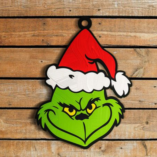 Adorno Navideño de Grinch en MDF especial para decoración