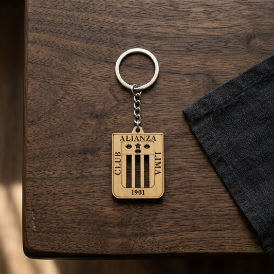 Llavero Alianza lima de madera MDF