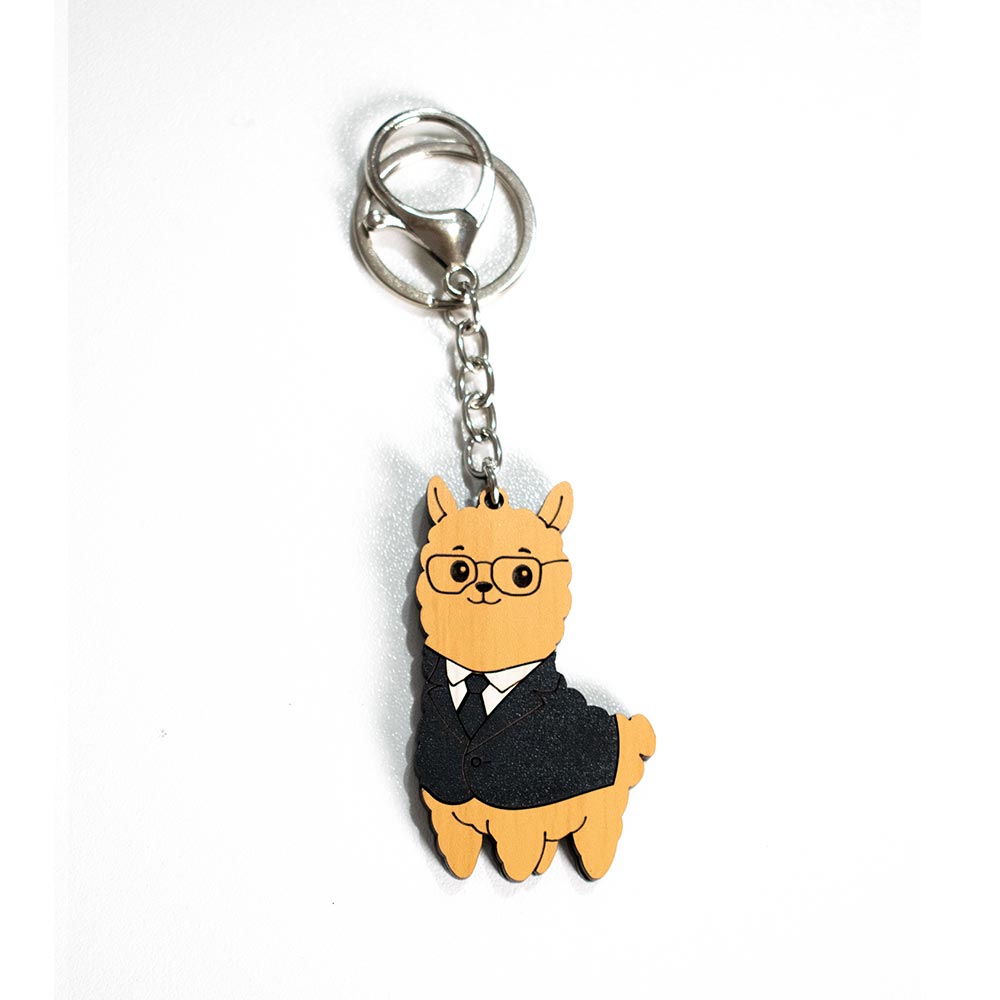 Llavero Alpino con figura de Alpaca - Alpaca Abogado