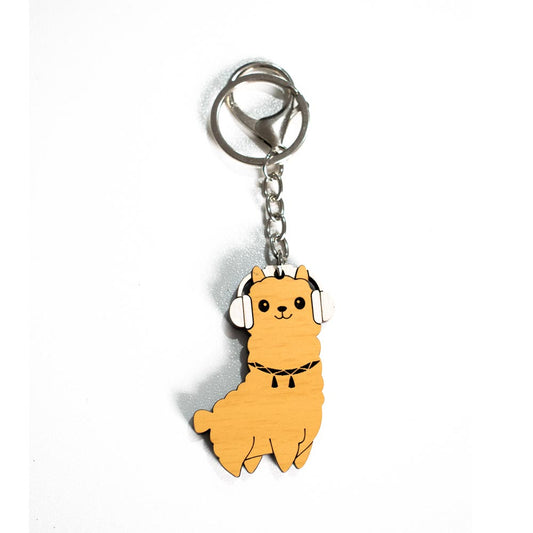 Llavero Alpino con figura de Alpaca - Alpino con Audifonos