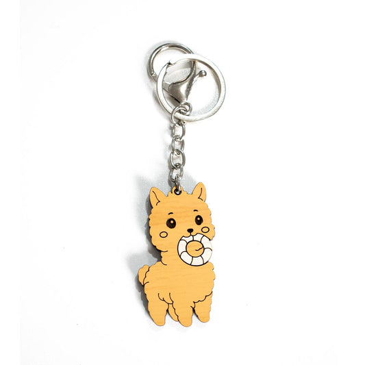 Llavero Alpino con figura de Alpaca Bebé