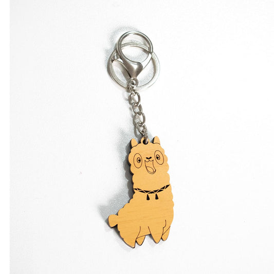Llavero de alpaca feliz para regalo