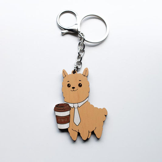 Llavero MDF Alpaca Peruana El Cafetero