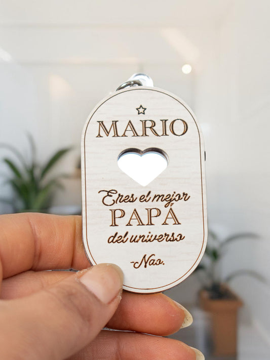 Llavero personalizado con nombre de Papá