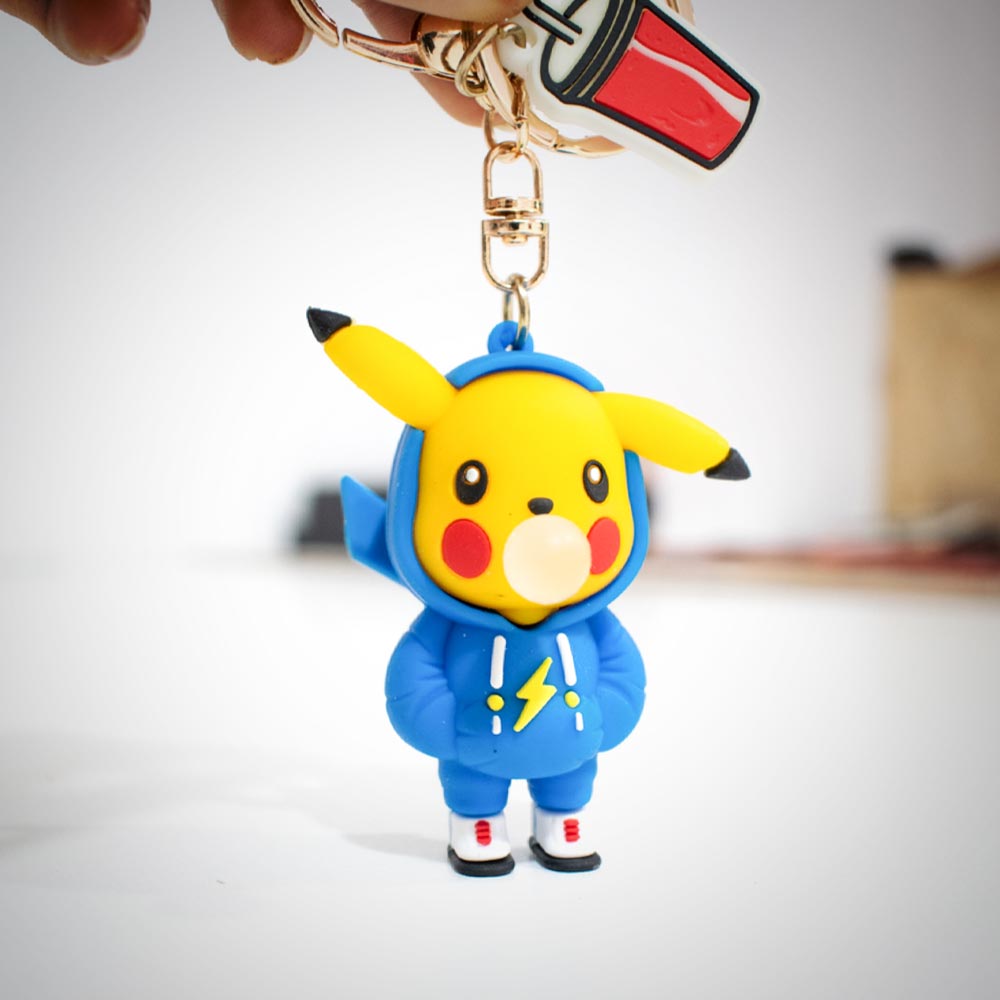 Llavero de Goma Pikachu Azul