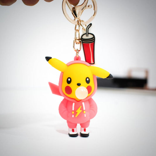 Llavero de Goma Pikachu Rosa