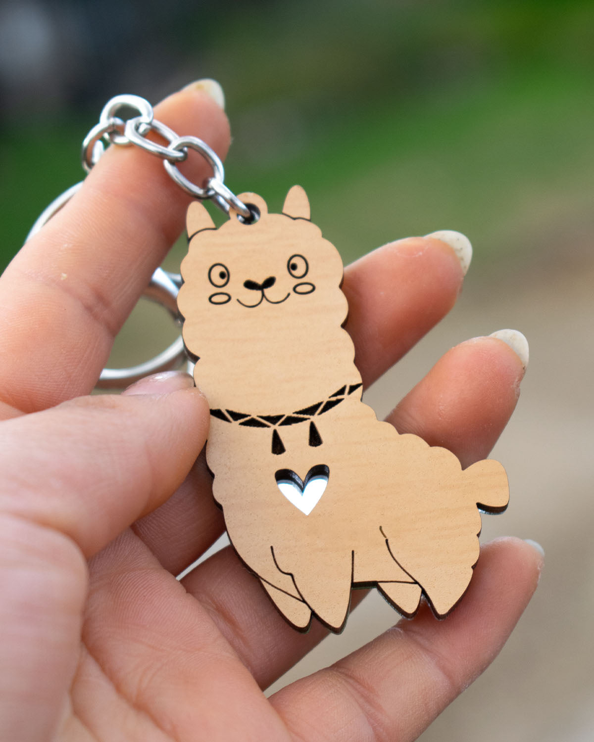 Llavero personalizado de alpaca sonriente para regalo