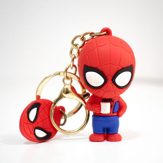 Llavero de Goma "Héroe Arácnido con Café"