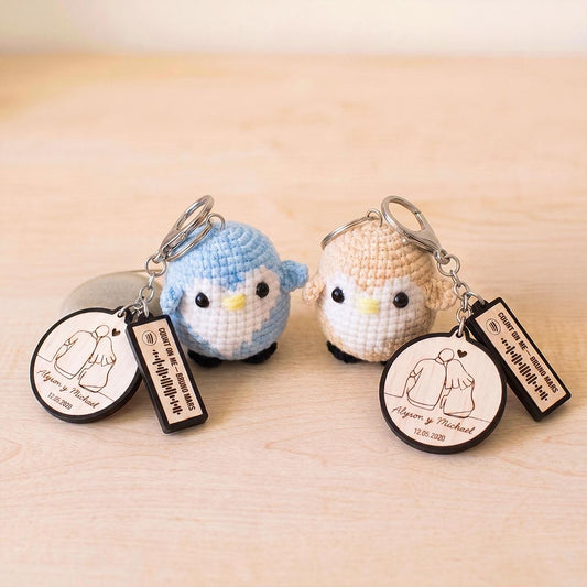 Llavero personalizado Pareja Pinguino