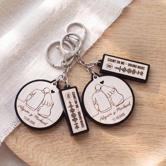 Llavero personalizado pareja enamorado