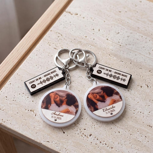 Llavero personalizado acrilico pareja