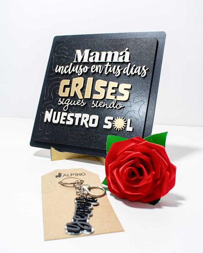 Cuadro Personalizado: “Mamá, incluso en tus días grises eres nuestro sol”