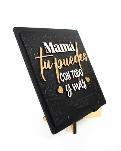 Cuadro “Mamá, tú puedes con todo y más” – Pack Regalo Emotivo