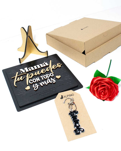 Cuadro “Mamá, tú puedes con todo y más” – Pack Regalo Emotivo