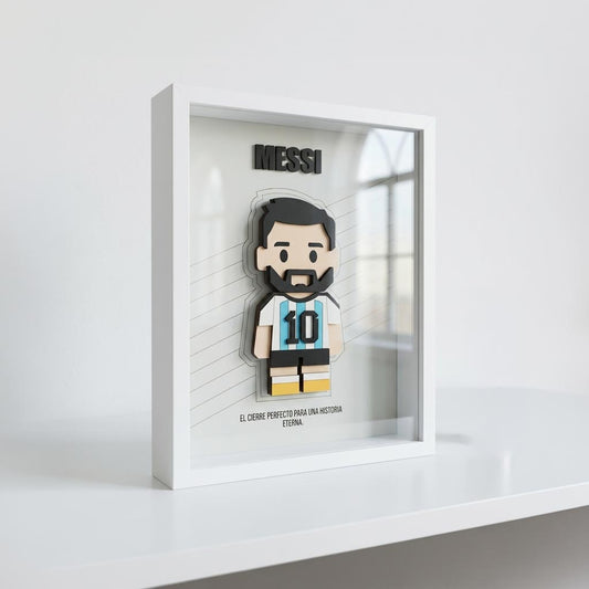 Shadow Box Messi Muñeco 3D