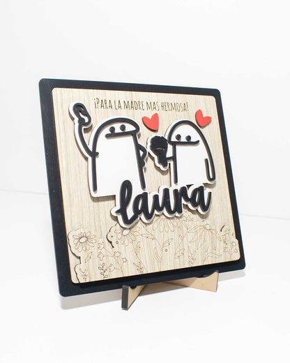 Cuadro Personalizado “Para la madre más hermosa” – Pack Regalo