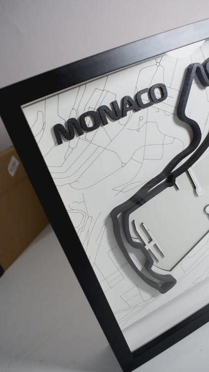 Cuadro 3D Circuito de Mónaco - Arte de Pared para Amantes del Automovilismo